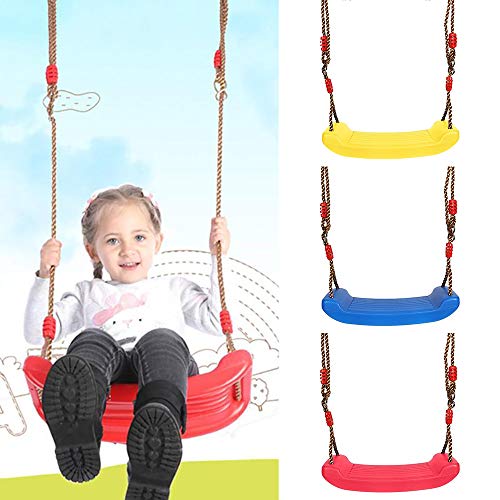 You's Auto 3 Colores Columpio Infantiles Asientode de Plástico para Jardin y Interior Casa con Cuerda Ajustable para Niños (Azul)