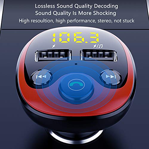 You's Auto Transmisor FM Bluetooth 5.0 Manos Libres para Coche Carga Rápida QC3.0+1A Inalámbrico Reproductor MP3 Mechero Coche Adaptador Receptor con Dual USB 5V/3.1A Soporte Tarjetas SD + U Disk You's Auto Transmisor FM Bluetooth 5.0 Manos Libres para Coche Carga Rápida QC3.0+1A Inalámbrico Reproductor MP3 Mechero Coche Adaptador Receptor con Dual USB 5V/3.1A Soporte Tarjetas SD + U Disk