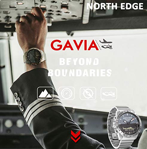YPSMCYL Reloj De Silicona De Color para Exteriores North Edge Reloj De Buceo De Presión De Altitud Doble Pantalla Impermeable,Black YPSMCYL Reloj De Silicona De Color para Exteriores North Edge Reloj De Buceo De Presión De Altitud Doble Pantalla Impermeable,Black
