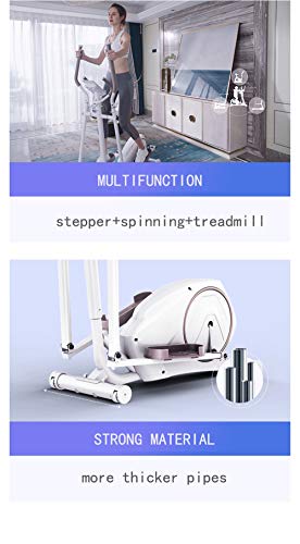 YQ&TL Bicicleta Elíptica para casa Multifuncional Máquina elíptica Equipo de Gimnasio en casa pequeño magnetrón Paso silencioso Caminante Espacial elíptico