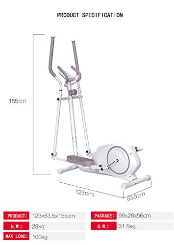 YQ&TL Bicicleta Elíptica para casa Multifuncional Máquina elíptica Equipo de Gimnasio en casa pequeño magnetrón Paso silencioso Caminante Espacial elíptico