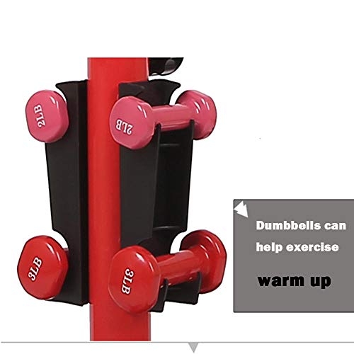 YSYSZYN Sportstech Twister Stepper 2 en 1 Cuerdas de Resistencia Escaladora y Swing Stepper para usuarios Principiantes y avanzados con Pantalla Multifuncional-Rojo