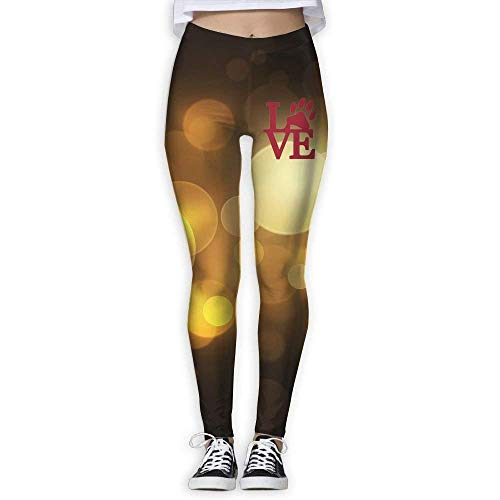 Yuanmeiju Women Love Dog Leggings Workout Yoga Pantalones