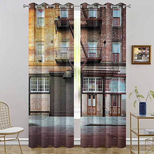 YUAZHOQI Cortina opaca Brooklyn Apartamento Edificios fachada con grandes cortinas de acero personalizadas para garaje de 132 x 241 cm