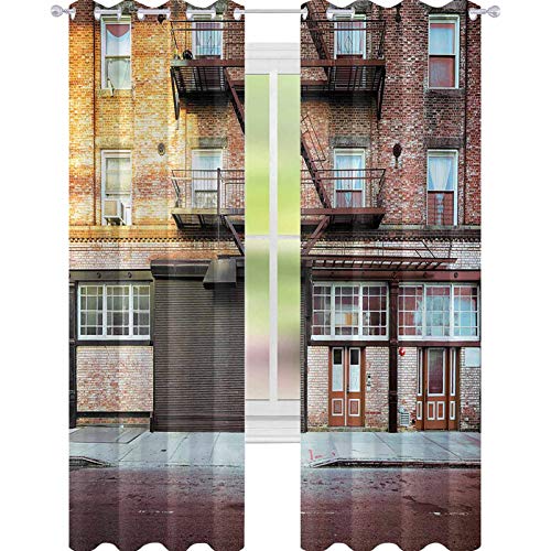 YUAZHOQI Cortina opaca Brooklyn Apartamento Edificios fachada con grandes cortinas de acero personalizadas para garaje de 132 x 241 cm
