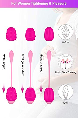 YUECHAO Kegel - Juego de 6 pelotas de silicona para entrenamiento de pélvico en el suelo, fortalece los músculos vaginales, resistente al agua, 30 g a 150 g