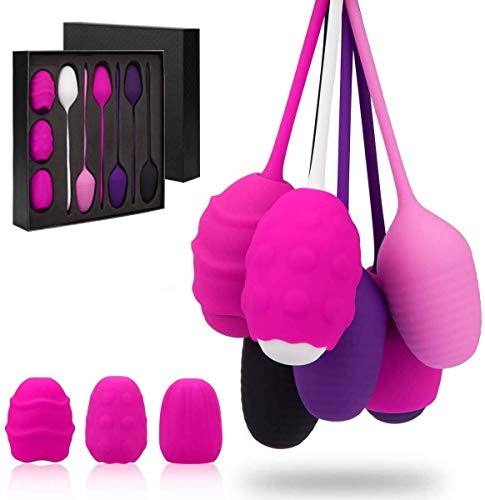 YUECHAO Kegel - Juego de 6 pelotas de silicona para entrenamiento de pélvico en el suelo, fortalece los músculos vaginales, resistente al agua, 30 g a 150 g