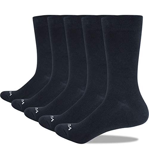 YUEDGE 5 Pares Casuales de Algodón para Hombres Calcetines Transpirables Calcetines de Trabajo (XL)