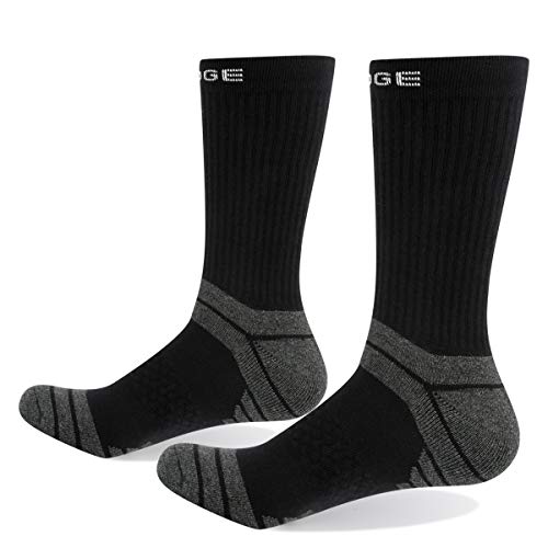 YUEDGE 5 Pares Hombres Senderismo Calcetines para Trekking Transpirable Anti-ampollas, Alto Rendimiento (XL)