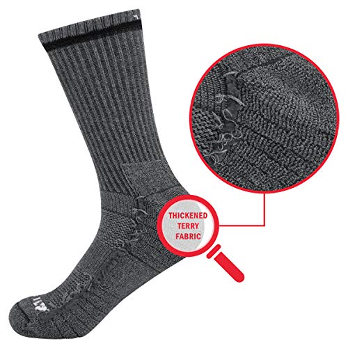 YUEDGE 6 Pares de Algodón Cushion Crew Calcetines Entrenamiento Senderismo Caminar Deportes Atléticos Calcetines para Hombres y Mujeres (L) YUEDGE 6 Pares de Algodón Cushion Crew Calcetines Entrenamiento Senderismo Caminar Deportes Atléticos Calcetines para Hombres y Mujeres (L)