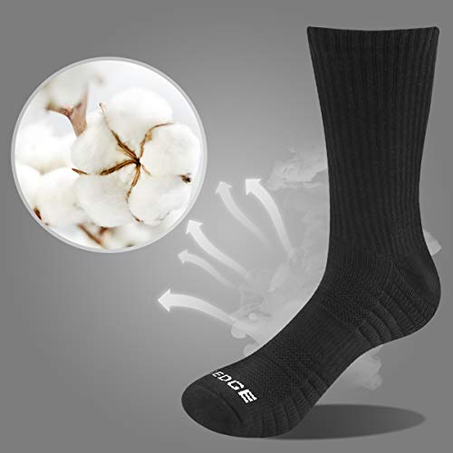 YUEDGE 6 Pares de Algodón Cushion Crew Calcetines Entrenamiento Senderismo Caminar Deportes Atléticos Calcetines para Hombres y Mujeres (L) YUEDGE 6 Pares de Algodón Cushion Crew Calcetines Entrenamiento Senderismo Caminar Deportes Atléticos Calcetines para Hombres y Mujeres (L)