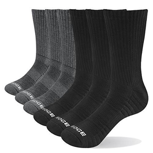 YUEDGE 6 Pares de Algodón Cushion Crew Calcetines Entrenamiento Senderismo Caminar Deportes Atléticos Calcetines para Hombres y Mujeres (L) YUEDGE 6 Pares de Algodón Cushion Crew Calcetines Entrenamiento Senderismo Caminar Deportes Atléticos Calcetines para Hombres y Mujeres (L)