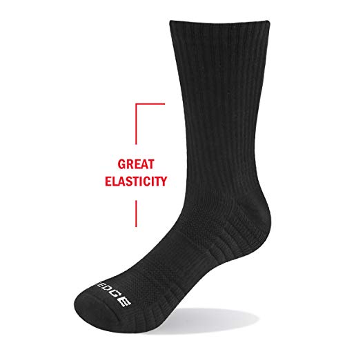 YUEDGE 6 Pares de Algodón Cushion Crew Calcetines Entrenamiento Senderismo Caminar Deportes Atléticos Calcetines para Hombres y Mujeres (L) YUEDGE 6 Pares de Algodón Cushion Crew Calcetines Entrenamiento Senderismo Caminar Deportes Atléticos Calcetines para Hombres y Mujeres (L)