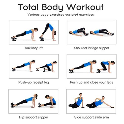 Yuemizi Sliders de Fitness para Suelos de Madera o con Alfombra - Discos Deslizantes de Doble Cara para Ejercicios de Abdominales - Discos de Entrenamiento para Hombre y Mujer para Casa y Gym (2 Uds) Yuemizi Sliders de Fitness para Suelos de Madera o con Alfombra - Discos Deslizantes de Doble Cara para Ejercicios de Abdominales - Discos de Entrenamiento para Hombre y Mujer para Casa y Gym (2 Uds)