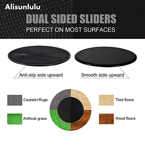 Yuemizi Sliders de Fitness para Suelos de Madera o con Alfombra - Discos Deslizantes de Doble Cara para Ejercicios de Abdominales - Discos de Entrenamiento para Hombre y Mujer para Casa y Gym (2 Uds) Yuemizi Sliders de Fitness para Suelos de Madera o con Alfombra - Discos Deslizantes de Doble Cara para Ejercicios de Abdominales - Discos de Entrenamiento para Hombre y Mujer para Casa y Gym (2 Uds)