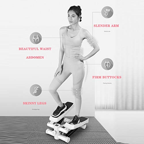 YUESFZ Máquinas de Step Elípticas Step Aparato Gimnasia Hogar Silencioso Multifuncional Pequeña Máquina para Subir Escaleras In Situ Equipo De Fitness con Pedal De Altura Ajustable.