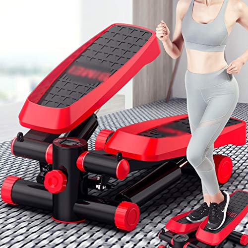 YUESFZ Máquinas de Step Elípticas Step Aparato Gimnasia Hogar Silencioso Multifuncional Pequeña Máquina para Subir Escaleras In Situ Equipo De Fitness con Pedal De Altura Ajustable.