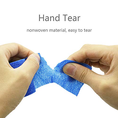 YUMAI Vendaje Elástico adherente Wrap Cinta 5cm, Self Adhering Stick de compresión para Vendaje una Herida Tobillo Apoyo o Médico Supplies (Paquete de 12, Negro) YUMAI Vendaje Elástico adherente Wrap Cinta 5cm, Self Adhering Stick de compresión para Vendaje una Herida Tobillo Apoyo o Médico Supplies (Paquete de 12, Negro)