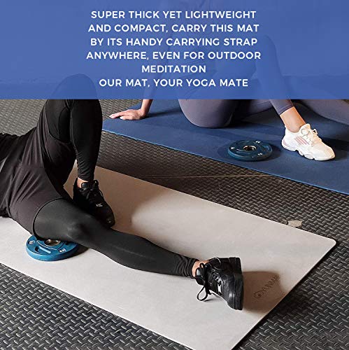 YUNMAI Esterilla de Yoga Antideslizante, Colchoneta de TPE Ecológico Alfombrilla de Doble Cara para Pilates Yoga Ejercicio Meditación Fitness con Bolsa de Almacenamiento, 183 X 61 X 0,6 cm YUNMAI Esterilla de Yoga Antideslizante, Colchoneta de TPE Ecológico Alfombrilla de Doble Cara para Pilates Yoga Ejercicio Meditación Fitness con Bolsa de Almacenamiento, 183 X 61 X 0,6 cm