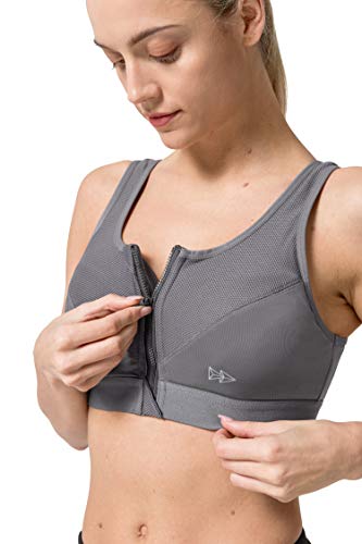 Yvette Sujetador Deportivo de sujeción Fuerte para Mujer, Cierre Frontal sin Aros, Espalda de Corredor sin Relleno para Fitness, Yoga, Jogging Yvette Sujetador Deportivo de sujeción Fuerte para Mujer, Cierre Frontal sin Aros, Espalda de Corredor sin Relleno para Fitness, Yoga, Jogging