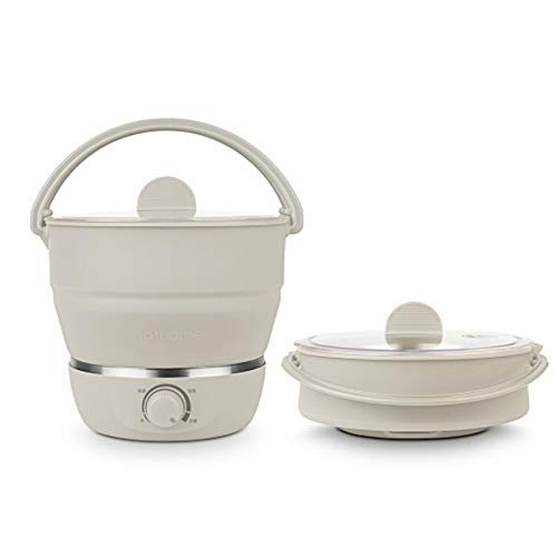 YVX Mini sartén eléctrica Sartén eléctrica Plegable Hervidor de Agua Recipiente de Comida calentado Caja de Almuerzo con calefacción Cocina portátil Té de cocción Caliente (Color: Amarillo Claro YVX Mini sartén eléctrica Sartén eléctrica Plegable Hervidor de Agua Recipiente de Comida calentado Caja de Almuerzo con calefacción Cocina portátil Té de cocción Caliente (Color: Amarillo Claro