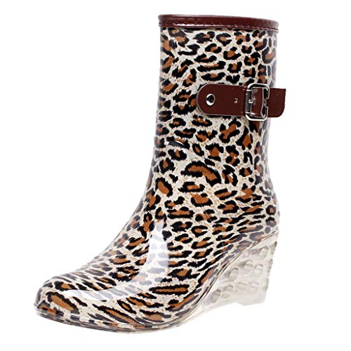 YWLINK Botas De Lluvia Mujer Impermeable Leopardo Zapatos con CuñA Botas De Nieve Estilo Punk Zapatos De Agua Transparentes Zapatos De Goma Moda CóModo TamañO Grande Tubo Medio Y Alto(marrón,38EU) YWLINK Botas De Lluvia Mujer Impermeable Leopardo Zapatos con CuñA Botas De Nieve Estilo Punk Zapatos De Agua Transparentes Zapatos De Goma Moda CóModo TamañO Grande Tubo Medio Y Alto(marrón,38EU)