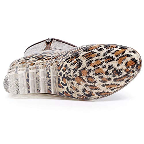 YWLINK Botas De Lluvia Mujer Impermeable Leopardo Zapatos con CuñA Botas De Nieve Estilo Punk Zapatos De Agua Transparentes Zapatos De Goma Moda CóModo TamañO Grande Tubo Medio Y Alto(marrón,38EU) YWLINK Botas De Lluvia Mujer Impermeable Leopardo Zapatos con CuñA Botas De Nieve Estilo Punk Zapatos De Agua Transparentes Zapatos De Goma Moda CóModo TamañO Grande Tubo Medio Y Alto(marrón,38EU)