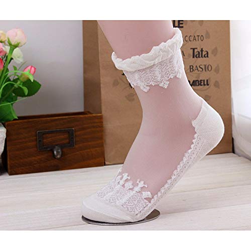 YWLINK Calcetines Encaje Cortos EláSticos De Encaje Cristalino Ultrafino Transparente Hermoso Suave Y Transpirable Antideslizante CóModo Negro, Blanco, Rosa, Caqui, PúRpura, Azul YWLINK Calcetines Encaje Cortos EláSticos De Encaje Cristalino Ultrafino Transparente Hermoso Suave Y Transpirable Antideslizante CóModo Negro, Blanco, Rosa, Caqui, PúRpura, Azul