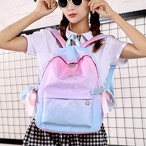 YWLINK Mochila Casual Del Totalizador Del Viaje Escolar De La Corona Del Diamante Artificial De La Moda De Las SeñOras Deportes Al Aire Libre Fiesta NiñA Regalo(Multicolor)