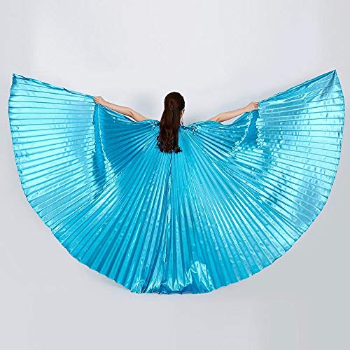 YWLINK Mujer 360 Grados Rendimiento Al Aire Libre Egipto Belly Wings Dancing Costume Accesorios para Danza del Vientre Alas De Mariposa Bien Parecido Fiesta De Coctel Tapiz 142CM