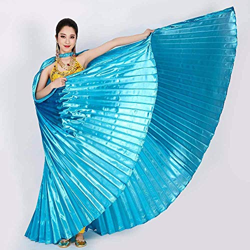 YWLINK Mujer 360 Grados Rendimiento Al Aire Libre Egipto Belly Wings Dancing Costume Accesorios para Danza del Vientre Alas De Mariposa Bien Parecido Fiesta De Coctel Tapiz 142CM