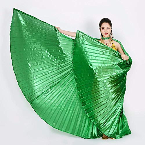 YWLINK Mujer 360 Grados Rendimiento Al Aire Libre Egipto Belly Wings Dancing Costume Accesorios para Danza del Vientre Alas De Mariposa Bien Parecido Fiesta De Coctel Tapiz 142CM