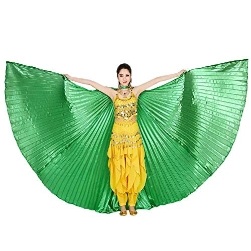 YWLINK Mujer 360 Grados Rendimiento Al Aire Libre Egipto Belly Wings Dancing Costume Accesorios para Danza del Vientre Alas De Mariposa Bien Parecido Fiesta De Coctel Tapiz 142CM