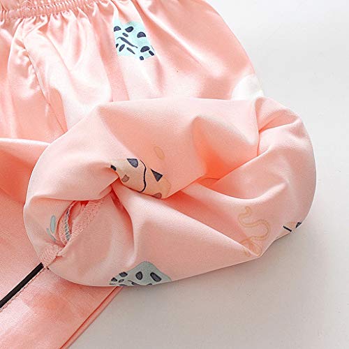 YWLINK Pijama De NiñO Y NiñA Camisa De Manga Corta De Dibujos Animados+Pantalones Cortos Mezcla De AlgodóN Servicio A Domicilio Ocio Encantador Ropa para NiñOs(Rosado,12-18 meses/90)