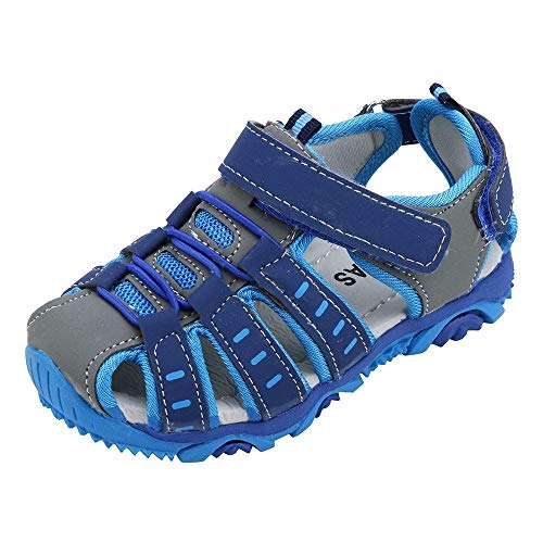 YWLINK Sandalias Deportivas NiñOs Zapatos para NiñOs Punta Cerrada Verano Playa Sandalias Zapatos,Zapatillas Antideslizante Fondo Blando Casuales(Azul,36EU)