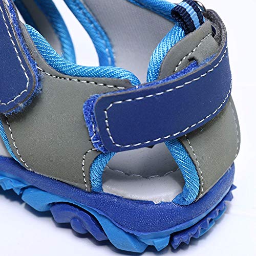 YWLINK Sandalias Deportivas NiñOs Zapatos para NiñOs Punta Cerrada Verano Playa Sandalias Zapatos,Zapatillas Antideslizante Fondo Blando Casuales(Azul,36EU)