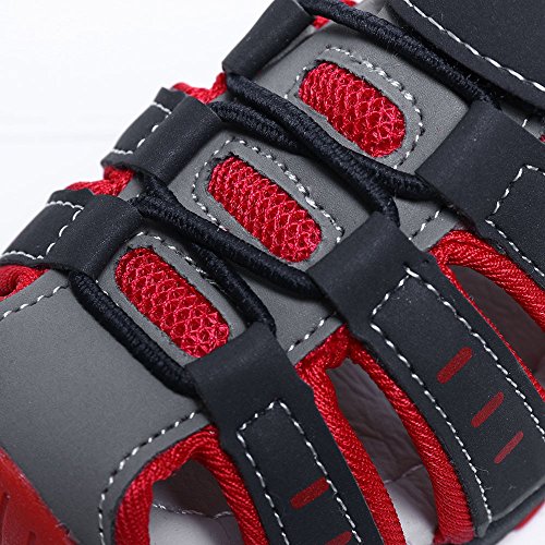 YWLINK Sandalias Deportivas NiñOs Zapatos para NiñOs Punta Cerrada Verano Playa Sandalias Zapatos,Zapatillas Antideslizante Fondo Blando Casuales(Rojo,25EU)