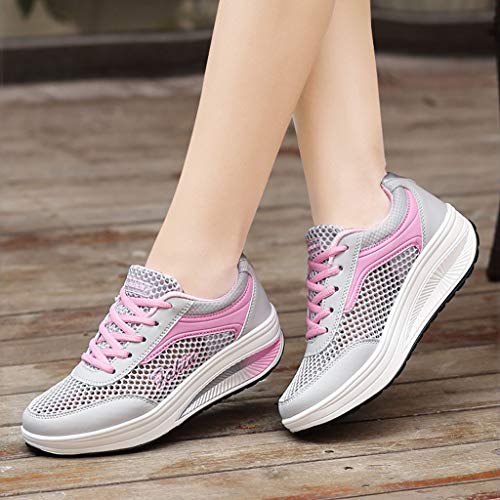YWLINK Zapatillas De Deporte Transpirables De Malla De Moda para Mujer Zapatos Ocasionales Zapatillas Estudiantes Fondo Grueso Fiesta De CumpleañOs Corriendo Ciclismo Antideslizante(Rosado,35EU) YWLINK Zapatillas De Deporte Transpirables De Malla De Moda para Mujer Zapatos Ocasionales Zapatillas Estudiantes Fondo Grueso Fiesta De CumpleañOs Corriendo Ciclismo Antideslizante(Rosado,35EU)