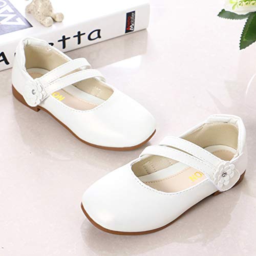 YWLINK Zapatos para NiñOs,NiñAs De Los NiñOs Flores Dulces Zapatos PequeñOs Zapatos De Princesa Zapatos Solos Zapatos Frescos Zapatos De Princesa Zapatos De Baile(Blanco,33EU)