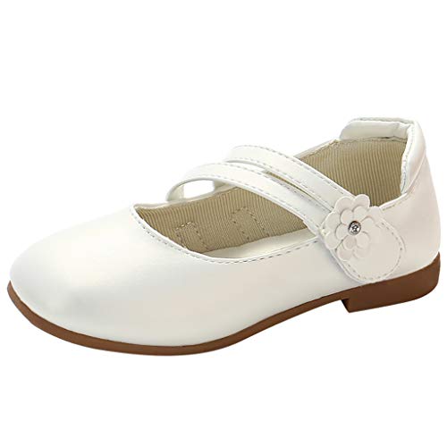 YWLINK Zapatos para NiñOs,NiñAs De Los NiñOs Flores Dulces Zapatos PequeñOs Zapatos De Princesa Zapatos Solos Zapatos Frescos Zapatos De Princesa Zapatos De Baile(Blanco,33EU)