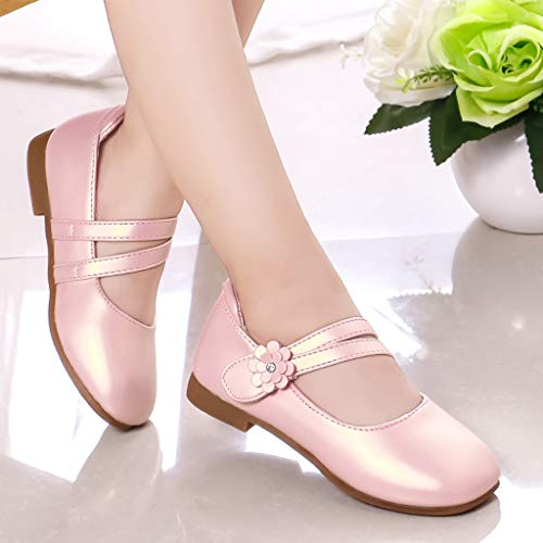 YWLINK Zapatos para NiñOs,NiñAs De Los NiñOs Flores Dulces Zapatos PequeñOs Zapatos De Princesa Zapatos Solos Zapatos Frescos Zapatos De Princesa Zapatos De Baile(Blanco,33EU)