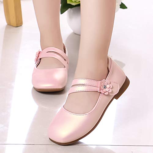 YWLINK Zapatos para NiñOs,NiñAs De Los NiñOs Flores Dulces Zapatos PequeñOs Zapatos De Princesa Zapatos Solos Zapatos Frescos Zapatos De Princesa Zapatos De Baile(Rosado,35EU)