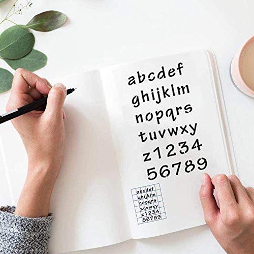 Yxhome 4 plantillas de pintura de letras y números, juego de plantillas de plástico para dibujo de alfabeto, para manualidades, álbumes de recortes, pintura, manualidades, fotos Yxhome 4 plantillas de pintura de letras y números, juego de plantillas de plástico para dibujo de alfabeto, para manualidades, álbumes de recortes, pintura, manualidades, fotos
