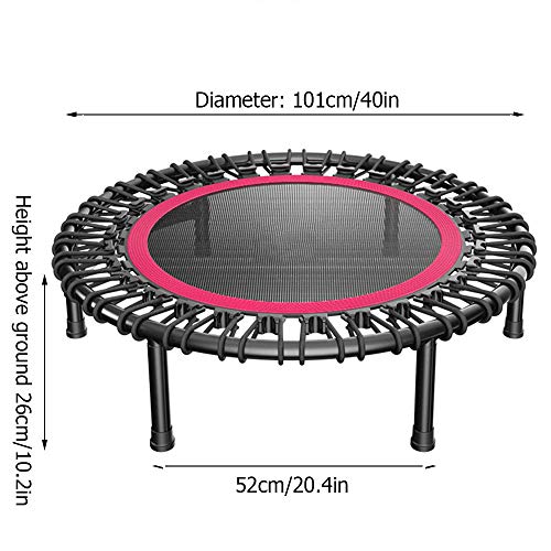 YXQQ 40"Trampolín de Fitness portátil con Mango Ajustable, Equipo de Salto, Patas de Goma Suave y espesó Tubo de Acero fácilmente ensamblar, para Entrenamientos de Gimnasio Unisex