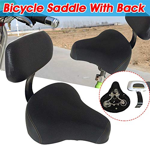 YXQQ Asiento De Montle De Bicicletas con Respaldo, Asientos De Triciclo, Material Resistente Al Agua, De Cuero De PU De Espuma De Memoria Suave Cómoda, para Bicicleta De Montaña