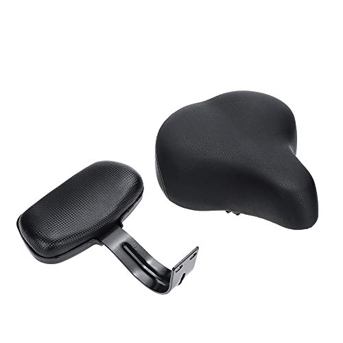 YXQQ Asiento De Montle De Bicicletas con Respaldo, Asientos De Triciclo, Material Resistente Al Agua, De Cuero De PU De Espuma De Memoria Suave Cómoda, para Bicicleta De Montaña