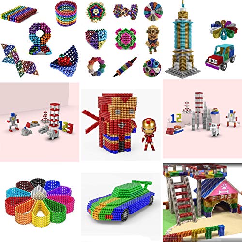 YXZN Magic Building Ball Toys, Mágico Pequeña Bola Creativa Cubo de Mágico Rompecabezas Bola, Bola mágica 3D 1000 Piezas 5 mm para niños, Juguete, Trabajo, descompresión 10 Colores YXZN Magic Building Ball Toys, Mágico Pequeña Bola Creativa Cubo de Mágico Rompecabezas Bola, Bola mágica 3D 1000 Piezas 5 mm para niños, Juguete, Trabajo, descompresión 10 Colores