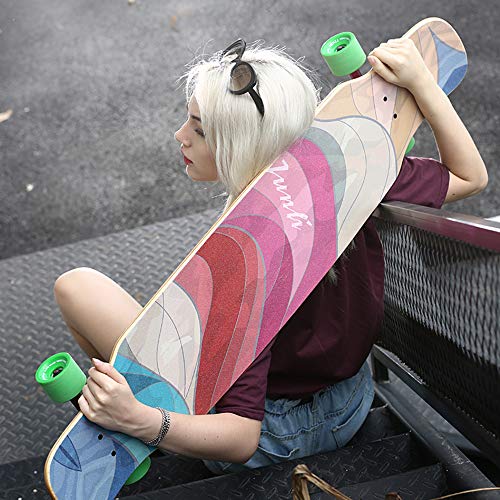 YYMM Moda Doble polea monopatín, Crucero Retro Mapate de Arce, rodamientos de Ruedas Dirección de Herramientas Todo en uno Patines, para Adolescentes para Adultos Principiantes YYMM Moda Doble polea monopatín, Crucero Retro Mapate de Arce, rodamientos de Ruedas Dirección de Herramientas Todo en uno Patines, para Adolescentes para Adultos Principiantes
