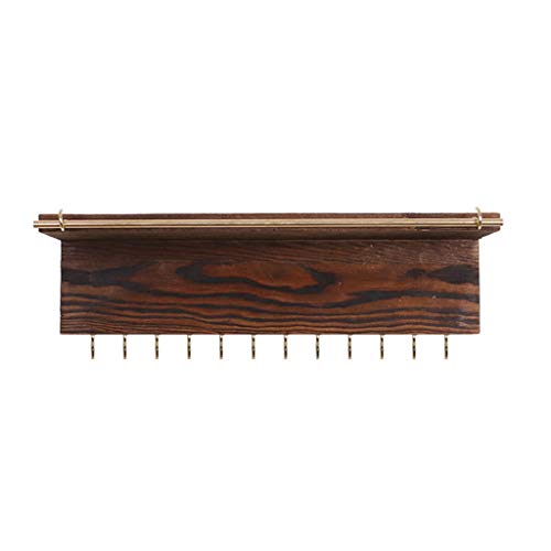 Yyooo Soporte de pared de madera para colgar joyas, para collares, pendientes, anillos, bufandas, multifuncionales, prácticos