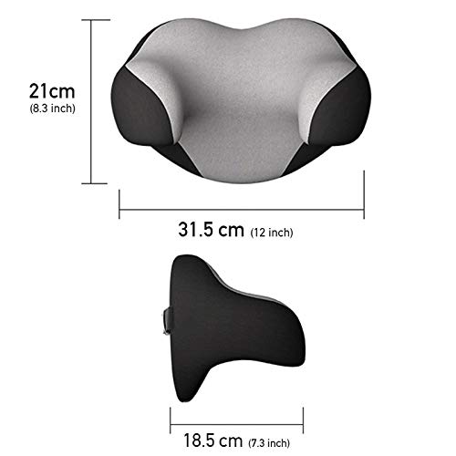 Yzbtj Almohada para El Cuello del Coche, Reposacabezas De Viaje para Dormir, Espuma Viscoelástica Y Diseño Ergonómico, Alivia El Dolor De Cuello Y La Tensión Muscular